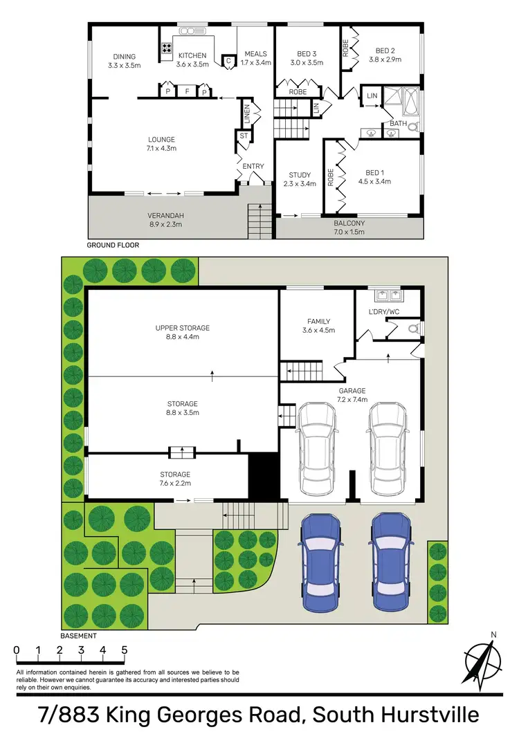 Floorplan of Homely townhouse listing, 7/883 King Georges Road, South Hurstville NSW 2221