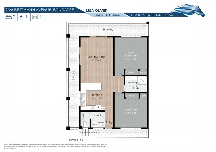 Floorplan of Homely unit listing, 2/28 Bestman Avenue, Bongaree QLD 4507