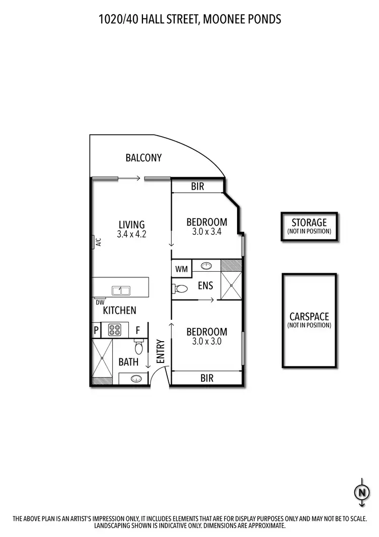Floorplan of Homely apartment listing, 1020/40 Hall Street, Moonee Ponds VIC 3039