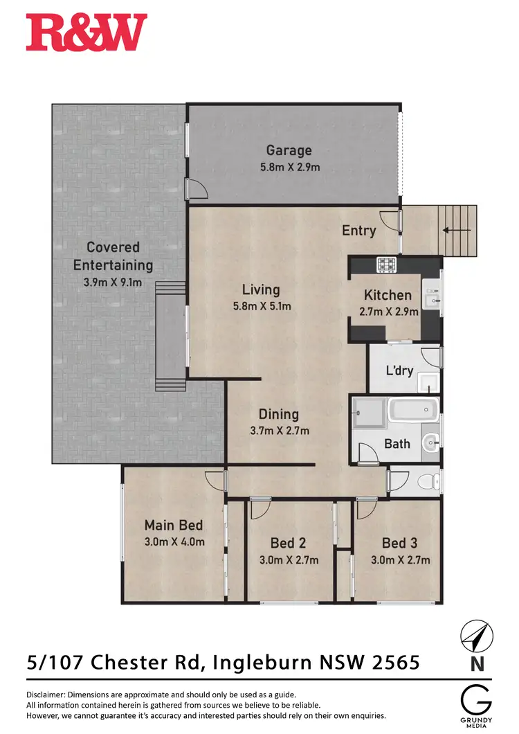 Floorplan of Homely villa listing, 5/107 Chester Road, Ingleburn NSW 2565