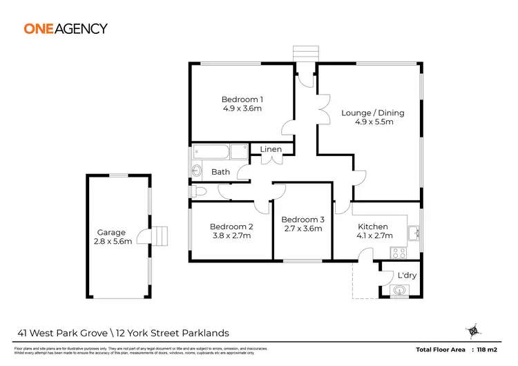 Floorplan of Homely house listing, 41 West Park Grove, Parklands TAS 7320
