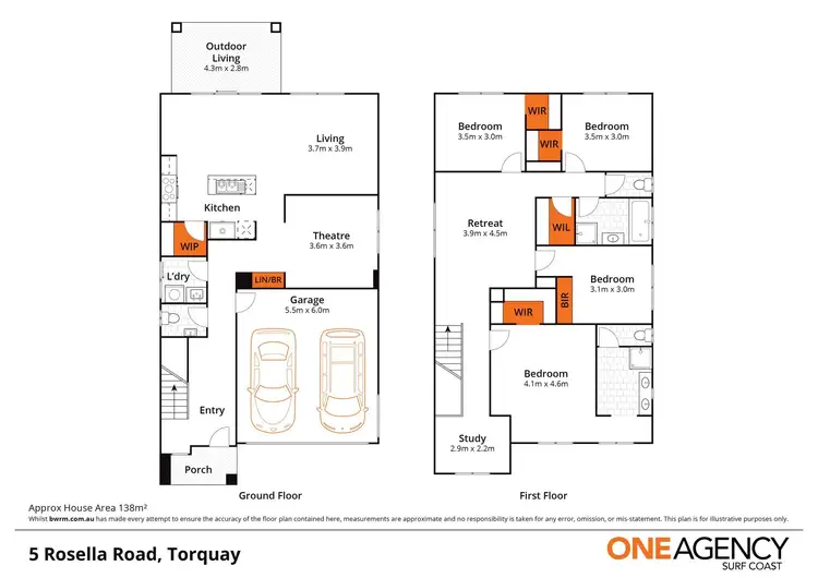 Floorplan of Homely house listing, 5 Rosella Road, Torquay VIC 3228