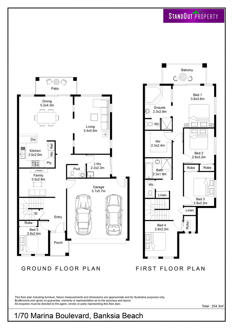 Floorplan of Homely semi-detached listing, 1/70 Marina Boulevard, Banksia Beach QLD 4507