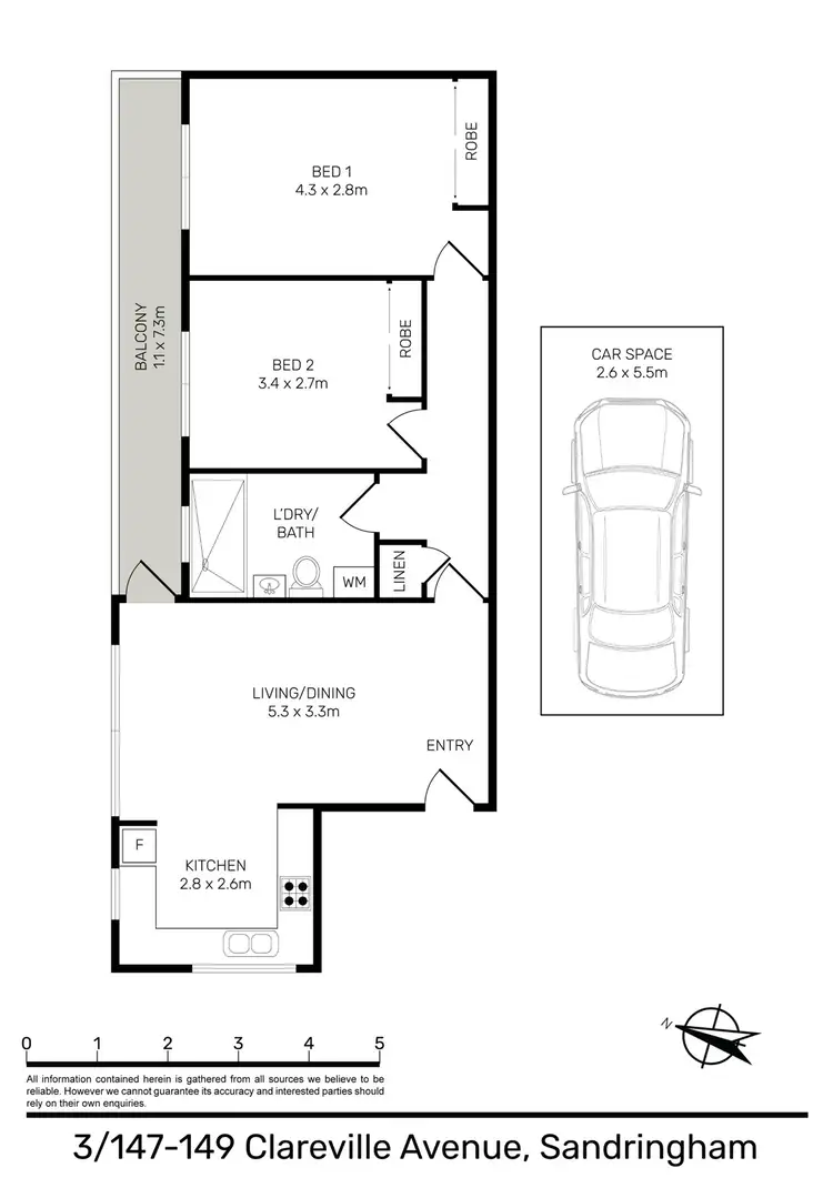 Floorplan of Homely apartment listing, 3/147-149 Clareville Avenue, Sandringham NSW 2219