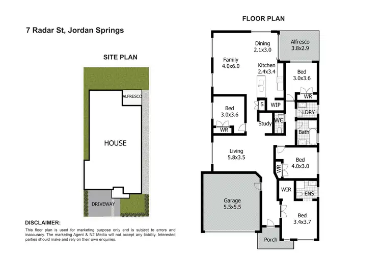 Floorplan of Homely house listing, 7 Radar Street, Jordan Springs NSW 2747