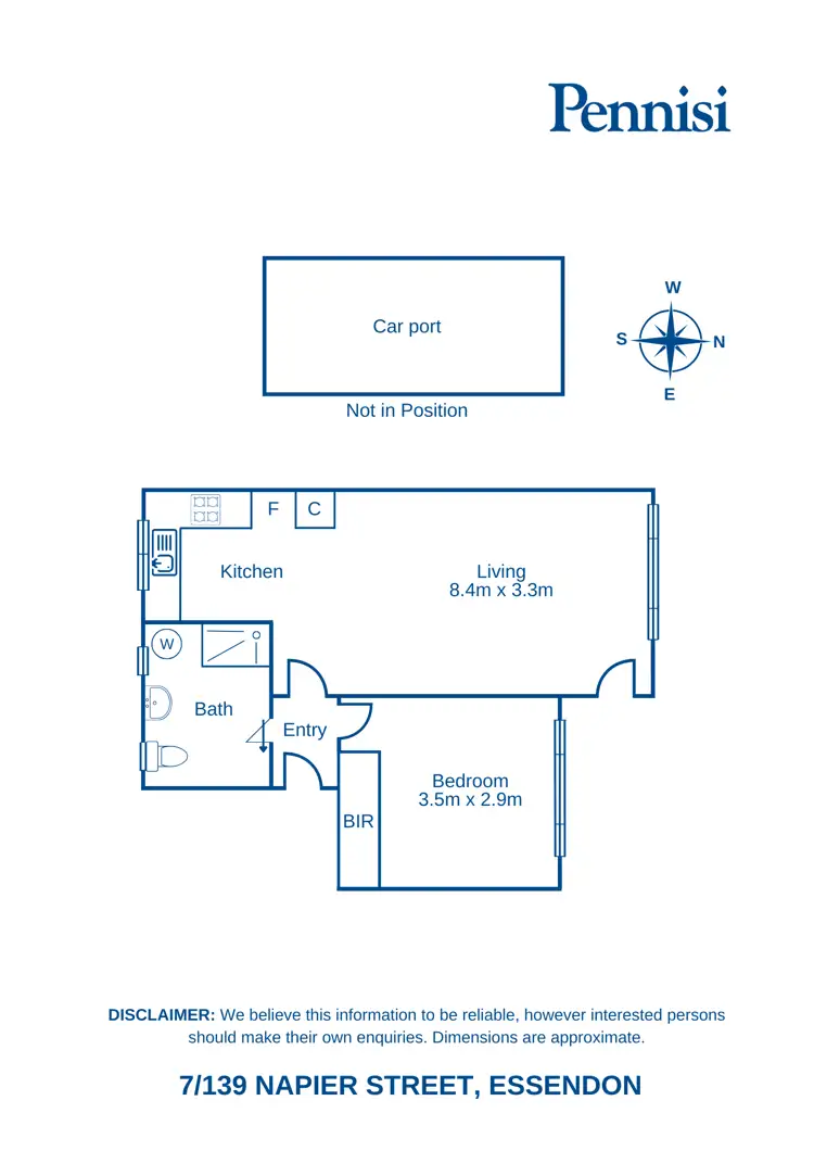 Floorplan of Homely unit listing, 7/139 Napier Street, Essendon VIC 3040