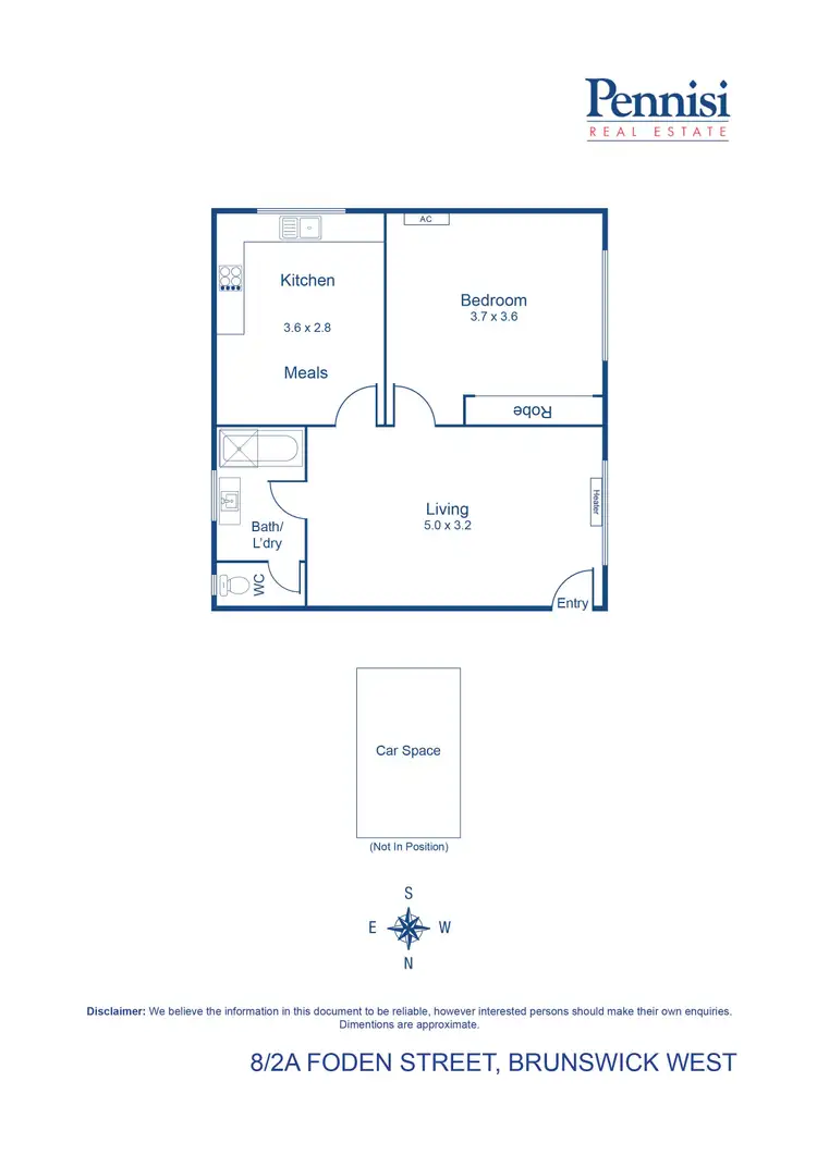 Floorplan of Homely unit listing, 8/2a Foden Street, Brunswick West VIC 3055