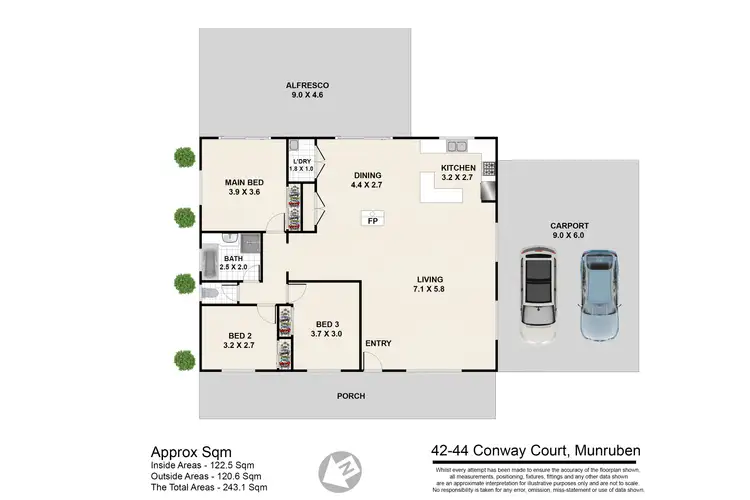 Floorplan of Homely rural property listing, 42-44 Conway Court, Munruben QLD 4125
