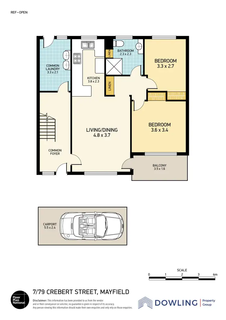 Floorplan of Homely unit listing, 7/79 Crebert Street, Mayfield NSW 2304
