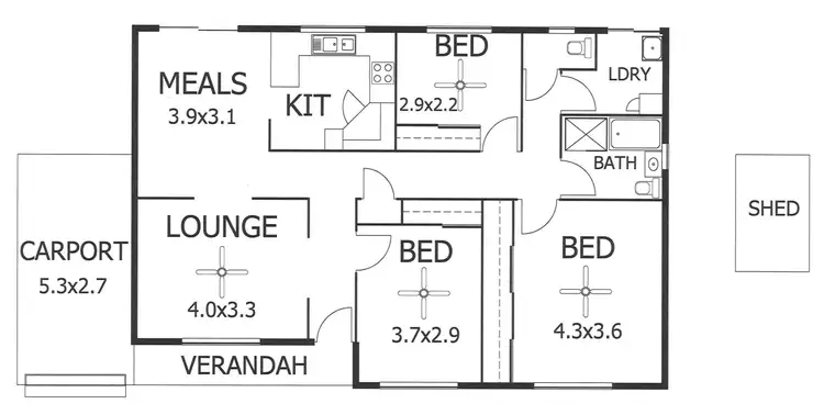 Floorplan of Homely house listing, 2 Zenca Court, Murray Bridge SA 5253