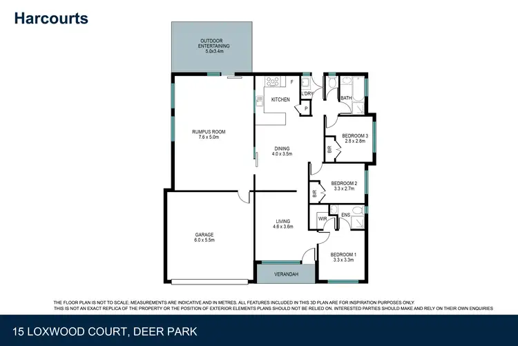 Floorplan of Homely house listing, 15 Loxwood Court, Deer Park VIC 3023