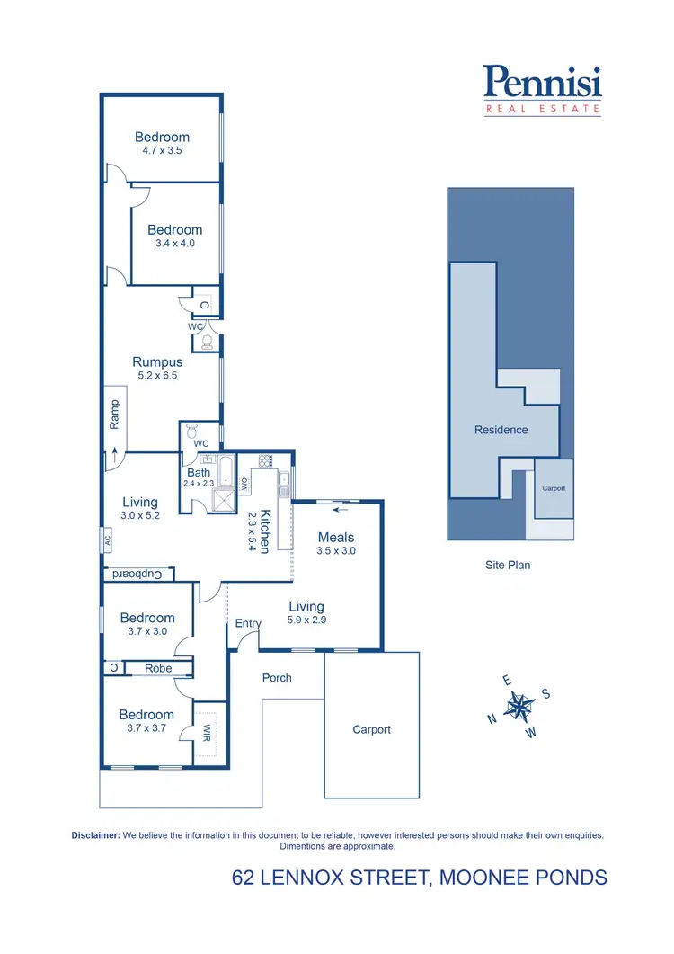 Floorplan of Homely house listing, 62 Lennox Street, Moonee Ponds VIC 3039