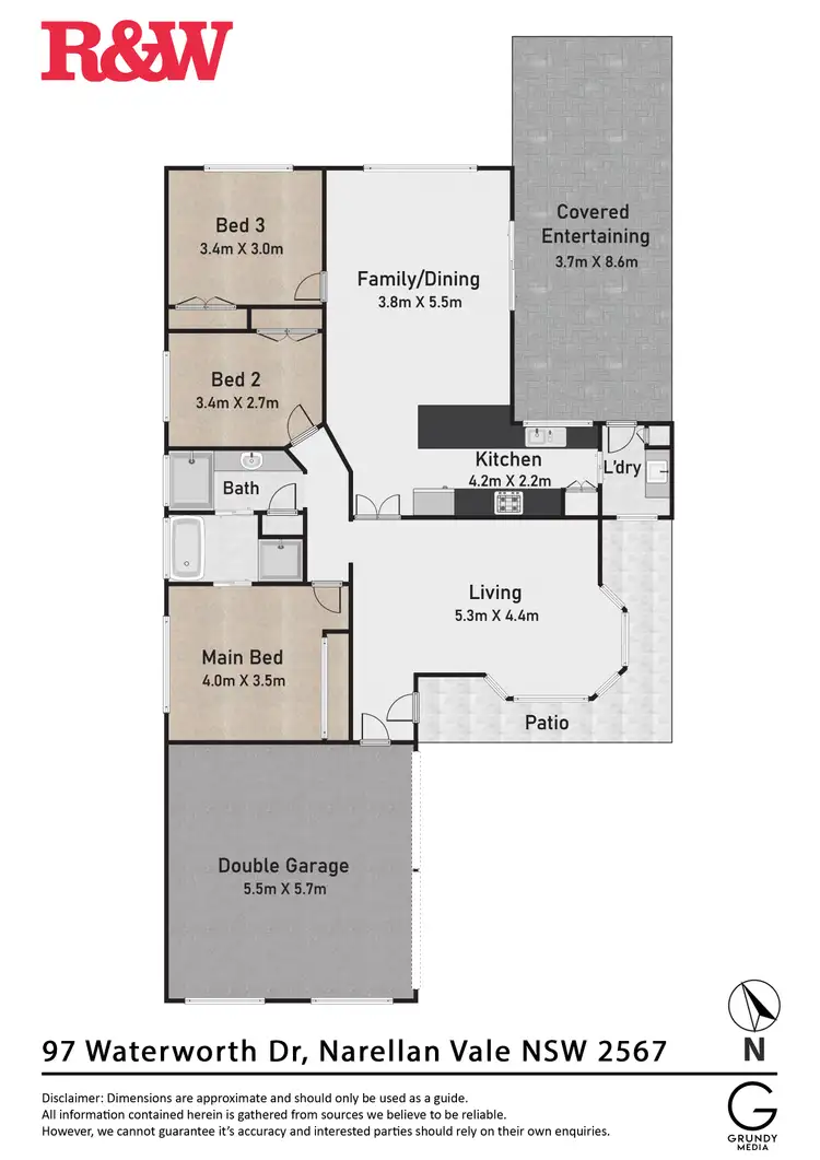 Floorplan of Homely house listing, 97 Waterworth Drive, Narellan Vale NSW 2567