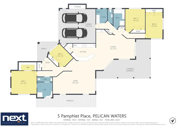 Floorplan of Homely house listing, 5 Pamphlet Place, Pelican Waters QLD 4551