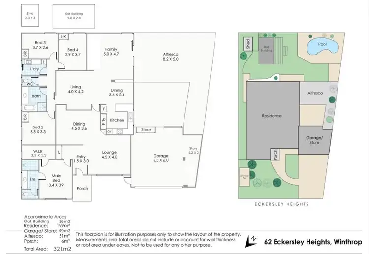 Floorplan of Homely house listing, 62 Eckersley Heights, Winthrop WA 6150