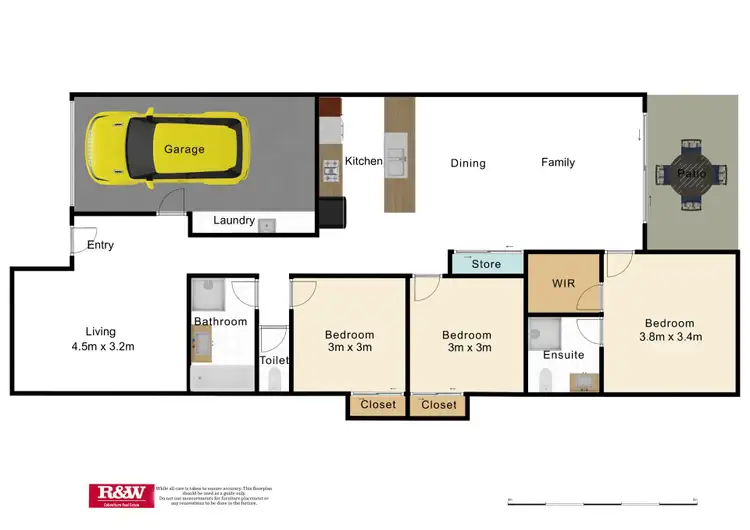 Floorplan of Homely semi-detached listing, 2/6 Basalt Street, Caboolture QLD 4510