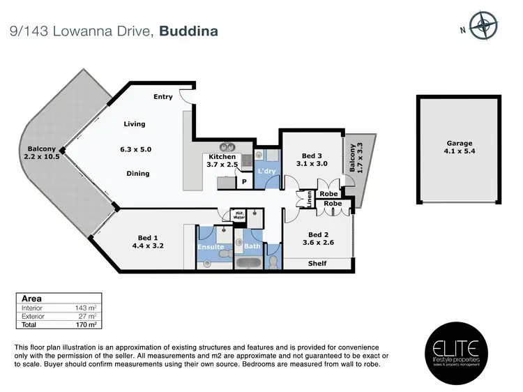Floorplan of Homely unit listing, 9/143 Lowanna Drive, Buddina QLD 4575