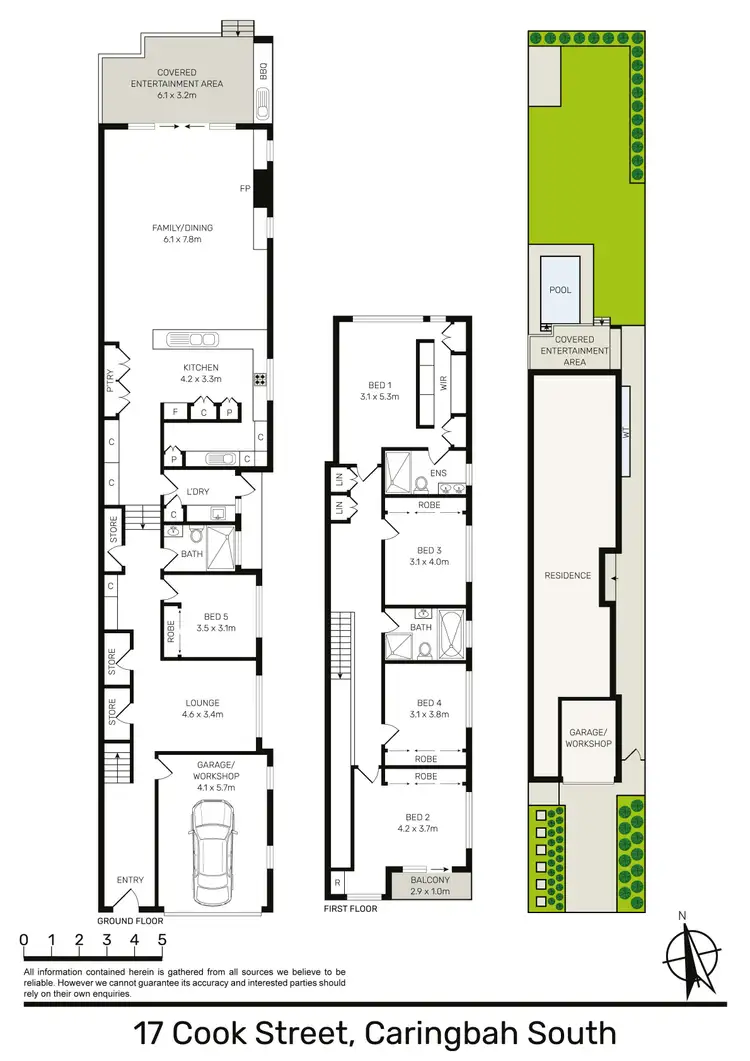 Floorplan of Homely semi-detached listing, 17a Cook Street, Caringbah South NSW 2229