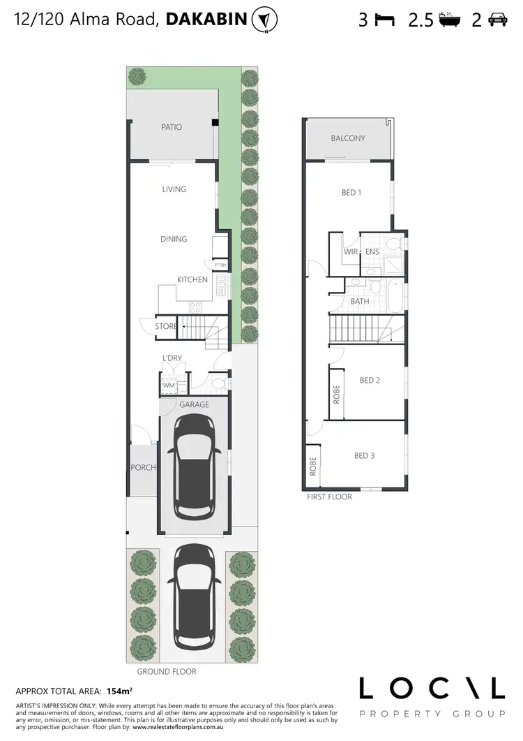 Floorplan of Homely townhouse listing, 12/120 Alma Road, Dakabin QLD 4503