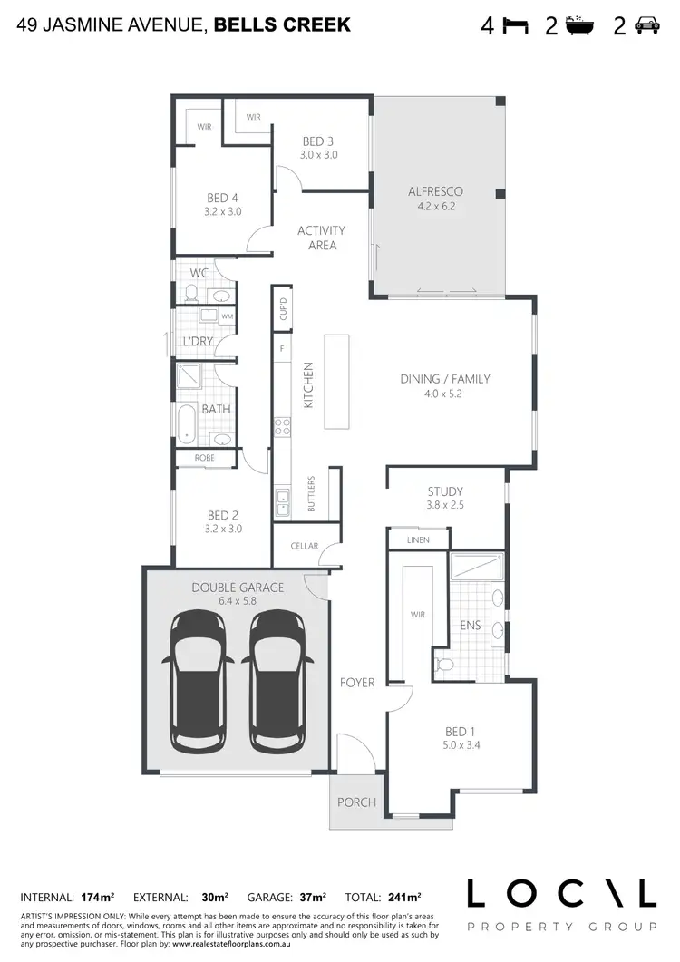 Floorplan of Homely house listing, 49 Jasmine Avenue, Nirimba QLD 4551