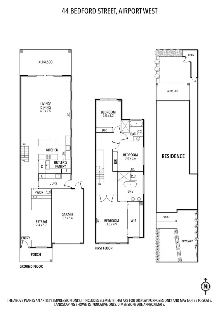 Floorplan of Homely townhouse listing, 44 Bedford Street, Airport West VIC 3042