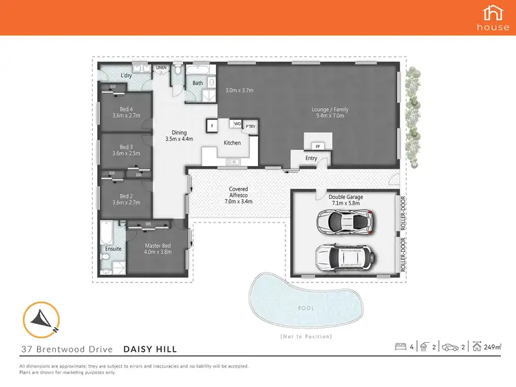 Floorplan of Homely house listing, 37 Brentwood Drive, Daisy Hill QLD 4127