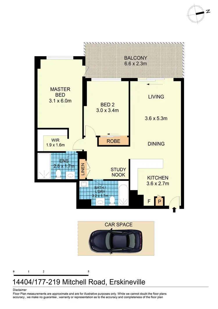 Floorplan of Homely apartment listing, 14404/177-219 Mitchell Road, Erskineville NSW 2043