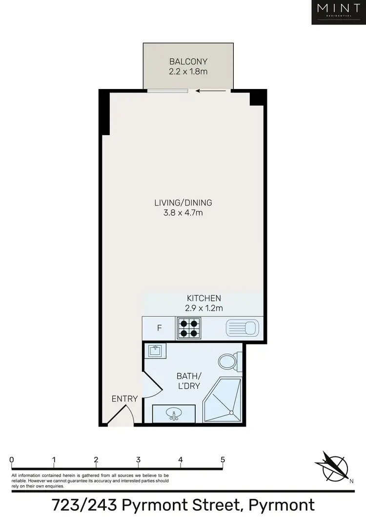 Floorplan of Homely apartment listing, 723/243 Pyrmont Street, Pyrmont NSW 2009