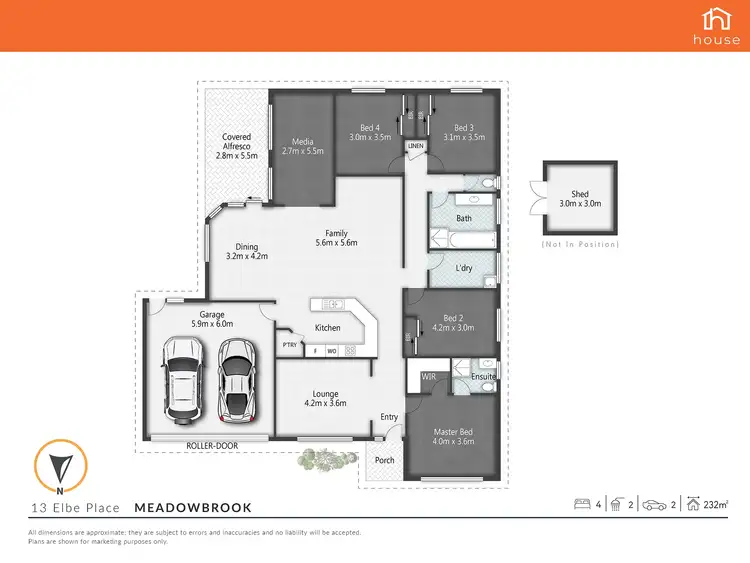 Floorplan of Homely house listing, 13 Elbe Place, Meadowbrook QLD 4131