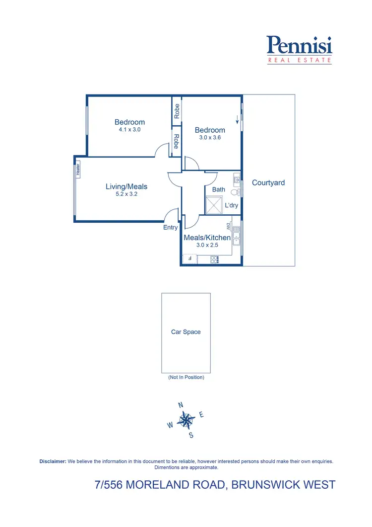 Floorplan of Homely unit listing, 7/556 Moreland Road, Brunswick West VIC 3055