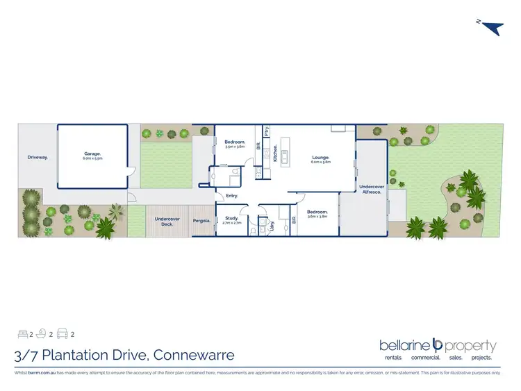 Floorplan of Homely townhouse listing, 3/7 Plantation Drive, Connewarre VIC 3227
