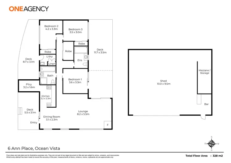 Floorplan of Homely house listing, 6 Ann Place, Ocean Vista TAS 7320