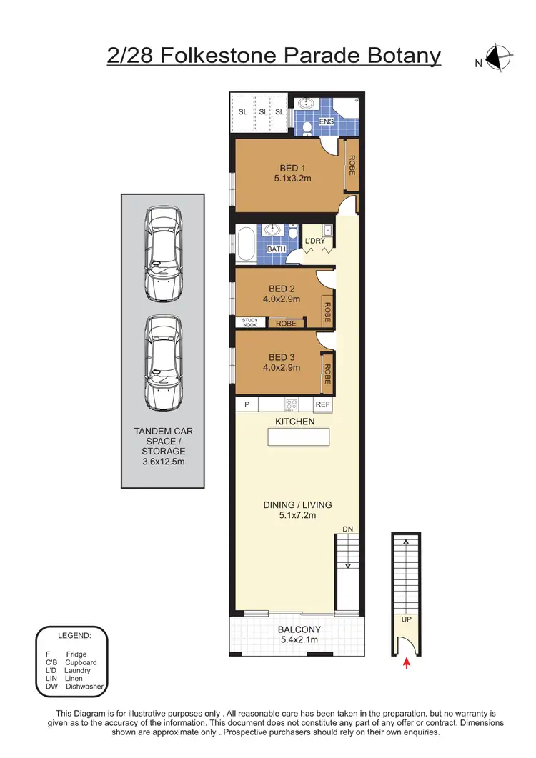 Floorplan of Homely unit listing, 2/28 Folkestone Parade, Botany NSW 2019
