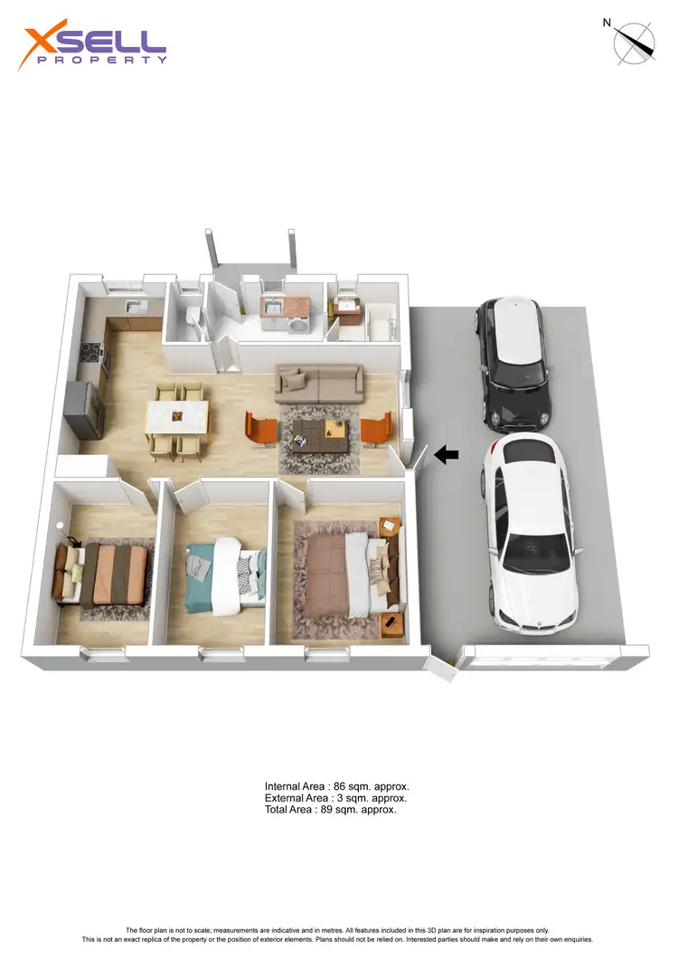 Floorplan of Homely semi-detached listing, 8 Abbott Street, Klemzig SA 5087