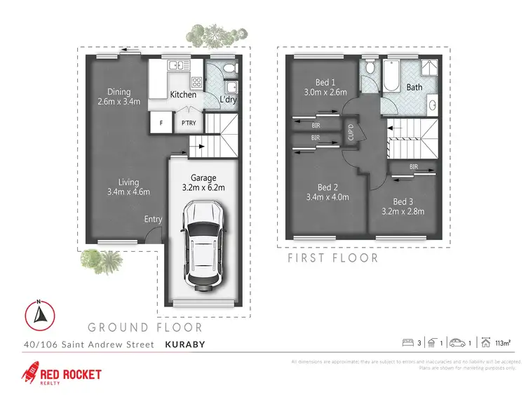 Floorplan of Homely townhouse listing, 40/106 Saint Andrew Street, Kuraby QLD 4112