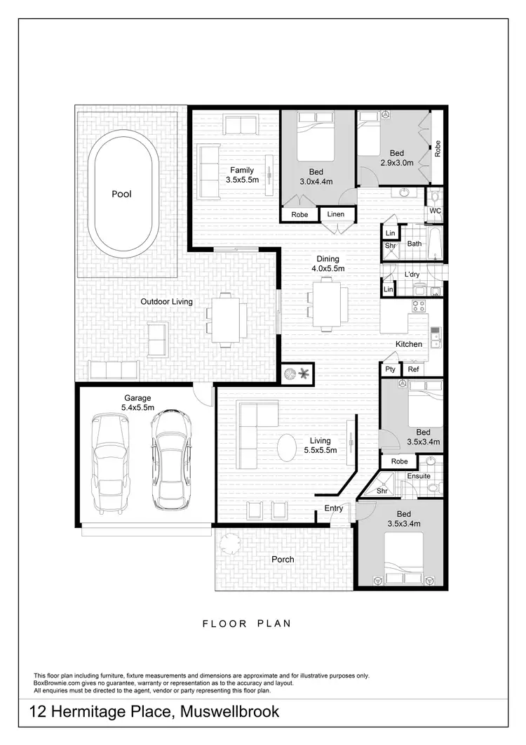 Floorplan of Homely house listing, 12 Hermitage Place, Muswellbrook NSW 2333