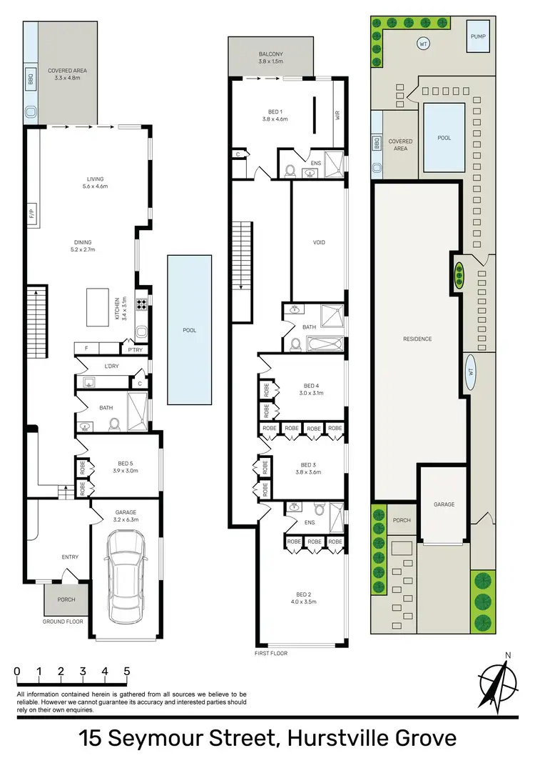 Floorplan of Homely semi-detached listing, 15 Seymour Street, Hurstville Grove NSW 2220