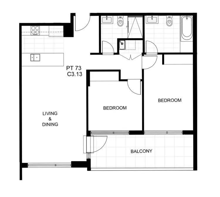 Floorplan of Homely apartment listing, 328/121C Jerralong Drive, Schofields NSW 2762