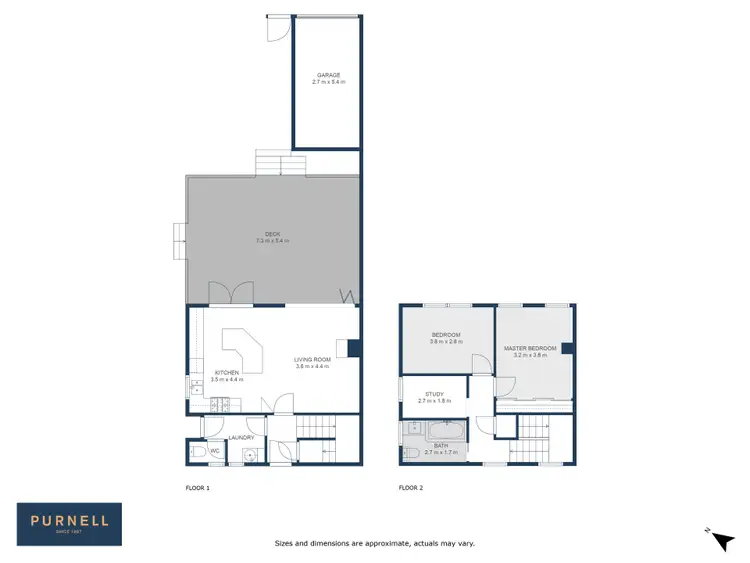 Floorplan of Homely semi-detached listing, 75 Carroll Street, Hughes ACT 2605