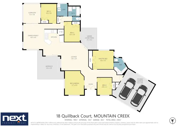 Floorplan of Homely house listing, 18 Quillback Court, Mountain Creek QLD 4557