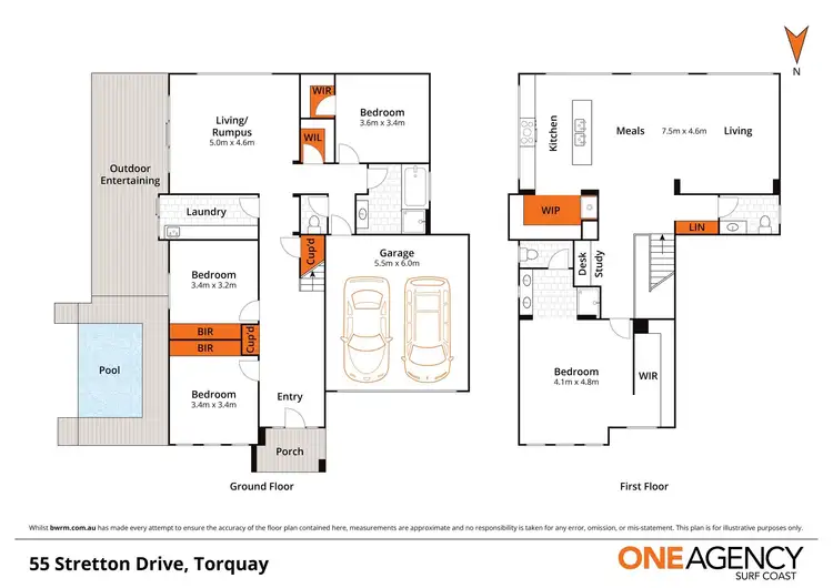Floorplan of Homely house listing, 55 Stretton Drive, Torquay VIC 3228