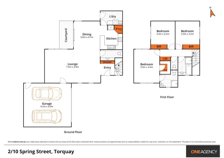 Floorplan of Homely unit listing, 2/10 Spring Street, Torquay VIC 3228