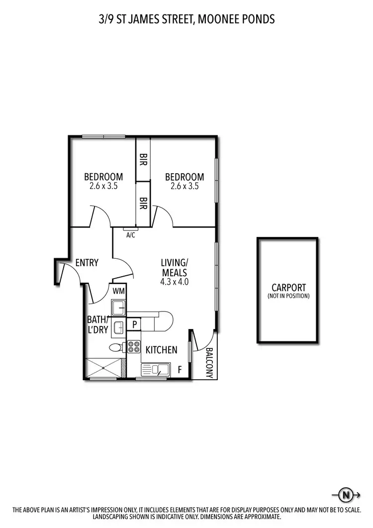 Floorplan of Homely unit listing, 3/9 St James Street, Moonee Ponds VIC 3039