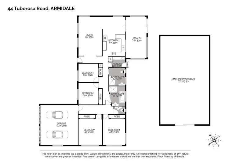 Floorplan of Homely rural property listing, 44 Tuberosa Road, Armidale NSW 2350