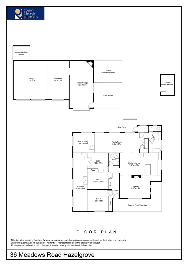 Floorplan of Homely rural property listing, 36 Meadows Road Hazelgrove, Oberon NSW 2787