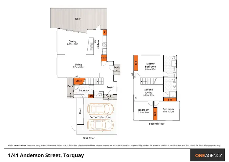 Floorplan of Homely townhouse listing, 1/41 Anderson Street, Torquay VIC 3228