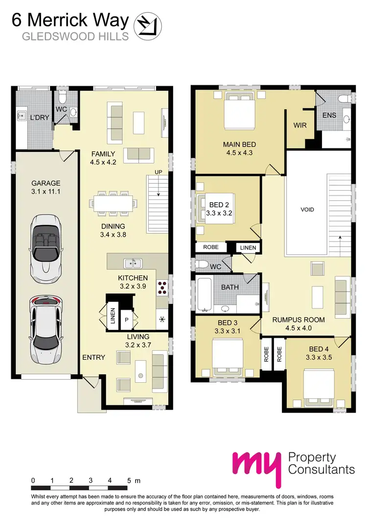 Floorplan of Homely house listing, 6 Merrick Way, Gledswood Hills NSW 2557