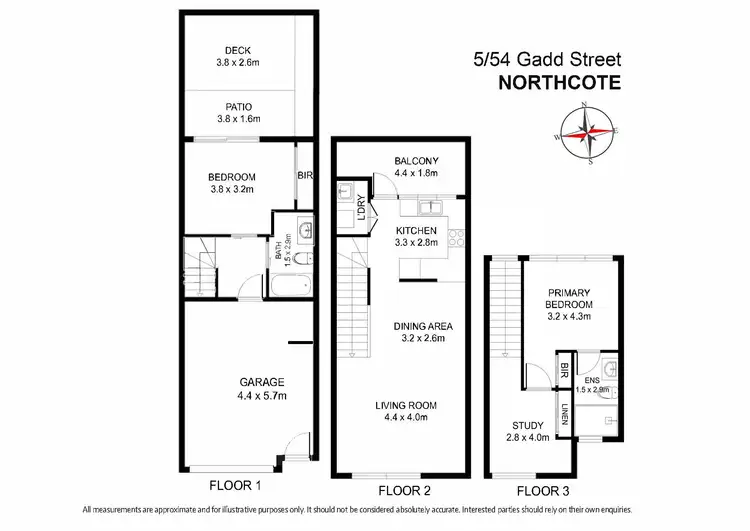 Floorplan of Homely townhouse listing, 5/54 Gadd Street, Northcote VIC 3070