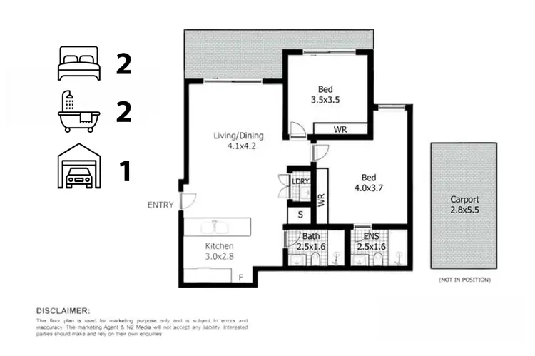 Floorplan of Homely apartment listing, 405/3 Balmoral Street, Blacktown NSW 2148