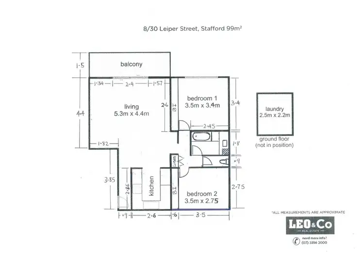 Floorplan of Homely unit listing, 8/30 Leiper Street, Stafford QLD 4053